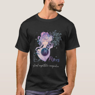 Camiseta Rótulo Zodiaco Pisces Astrología Horóscopo