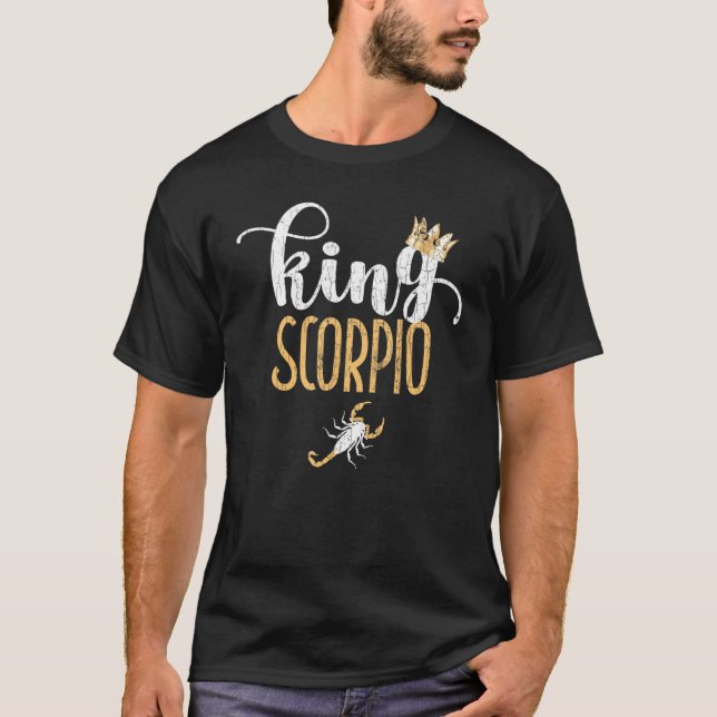 Camiseta Rótulo zodiaco Rey Escorpio Gráfico (Anverso)
