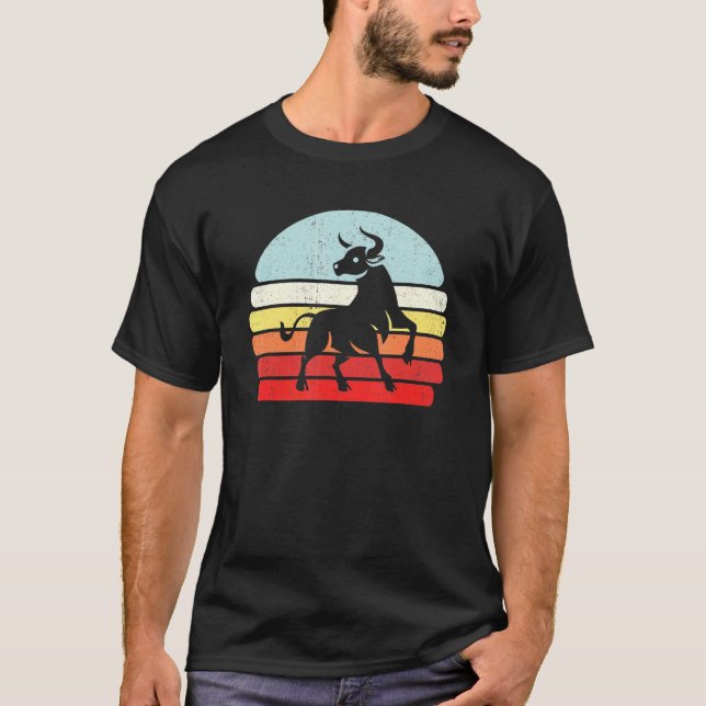 Camiseta Rótulo zodiaco vintage Taurus (Anverso)
