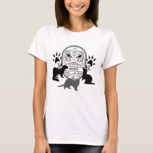 Camiseta Rótulo zodiaco y Mascotas coincidentes. Aries.Ferr
