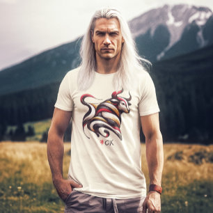 Camiseta Rótulo zoológico chino Ox