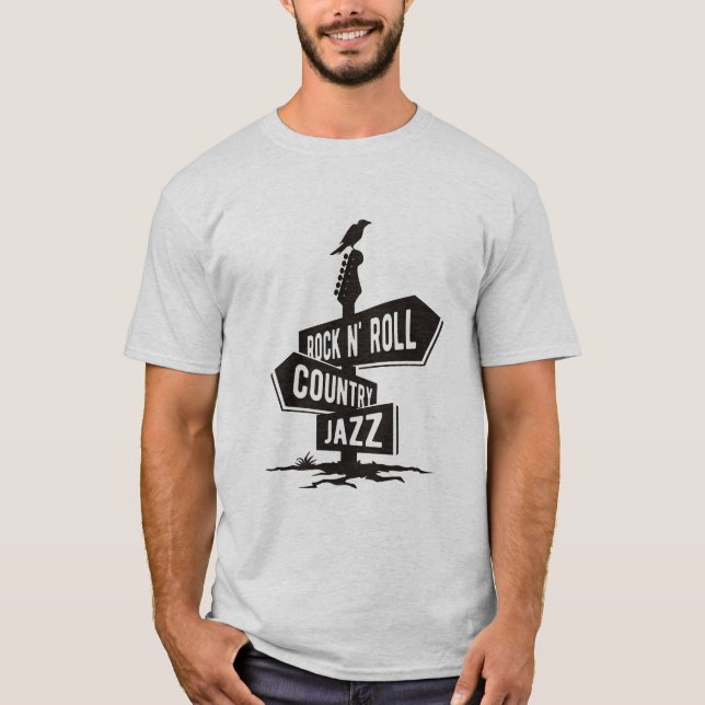 Camiseta Rótulos de guitarra (Anverso)