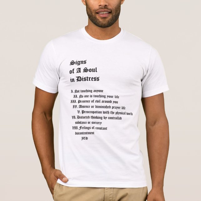 Camiseta Rótulos de un alma en peligro (Anverso)