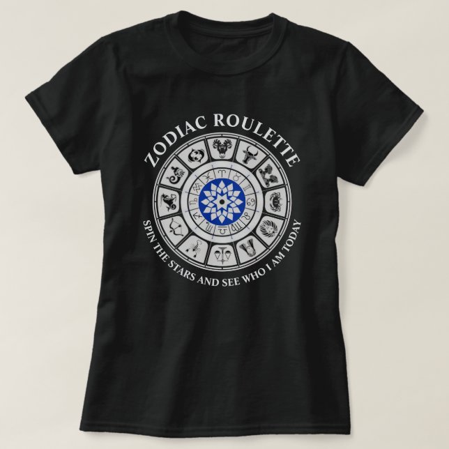 Camiseta Rótulos divertidos de Zodiac (Diseño del anverso)