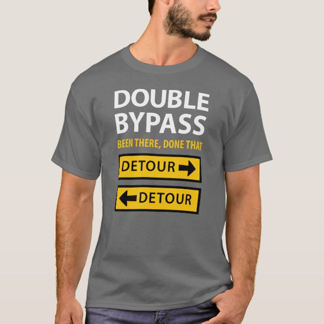 Camiseta Rótulos dobles divertidos del desvío de la cirugía (Anverso)