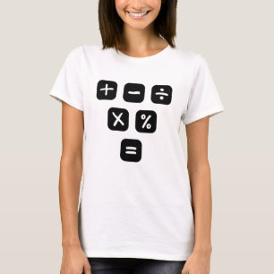 Camiseta Rótulos matemáticos de los símbolos matemáticos
