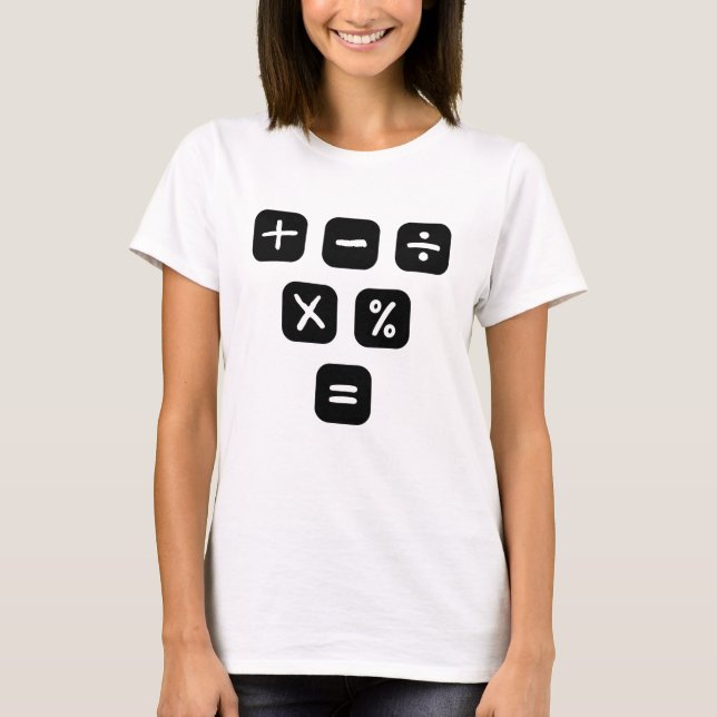 Camiseta Rótulos matemáticos de los símbolos matemáticos (Anverso)