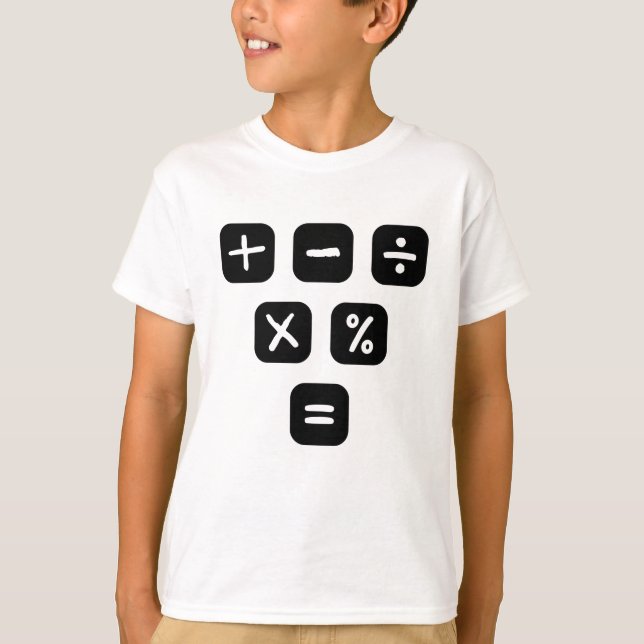 Camiseta Rótulos matemáticos de los símbolos matemáticos (Anverso)