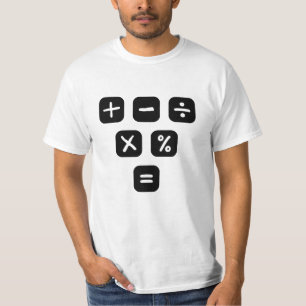 Camiseta Rótulos matemáticos de los símbolos matemáticos de