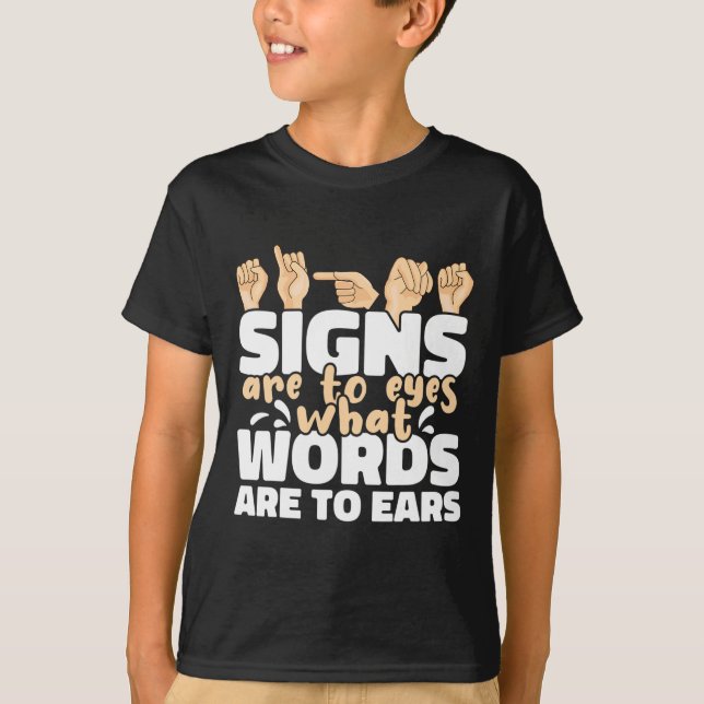 Camiseta Rótulos son a los ojos lo que las palabras son par (Anverso)