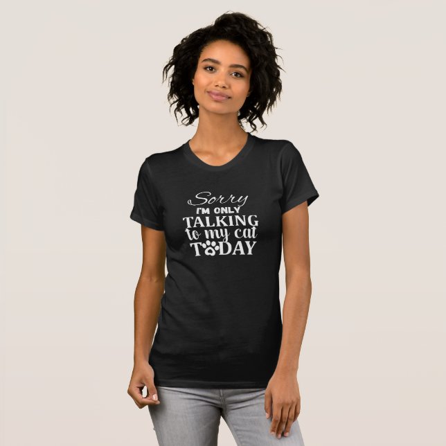 Camiseta Rótulos Su gato está enfermo (Anverso completo)