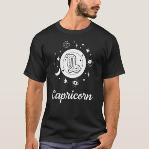 Camiseta Rótulos Zodiac de Capricornio Astrología de cumple