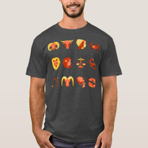 Camiseta Rótulos Zodiac Halloween Zodiac Horoscopio Astrolo
