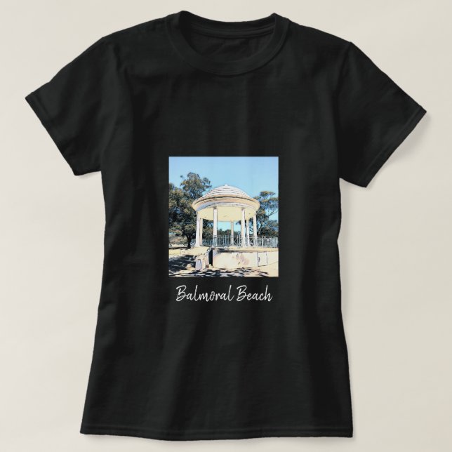 Camiseta Rotunda blanca de Sydney Balmoral Beach (Diseño del anverso)