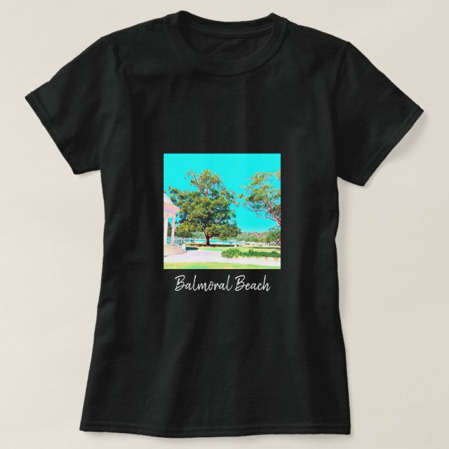 Camiseta Rotunda blanca de Sydney Balmoral Beach (Diseño del anverso)