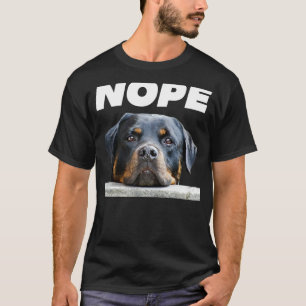 Camiseta Rotweiller Nope Rottie Face No Love Today