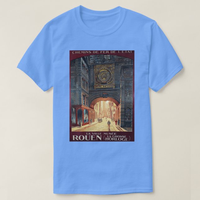 Camiseta Rouen Normandy France Viejo Ferrocarril Francés (Diseño del anverso)