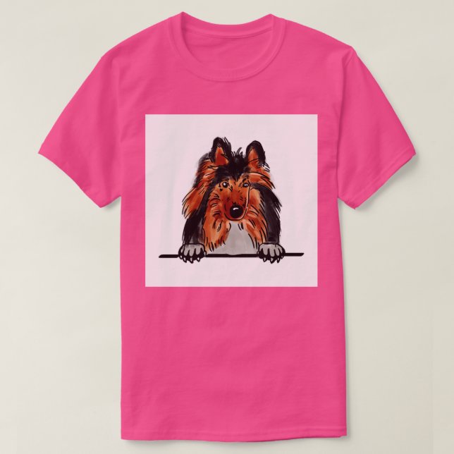 Camiseta Rough collie (Diseño del anverso)