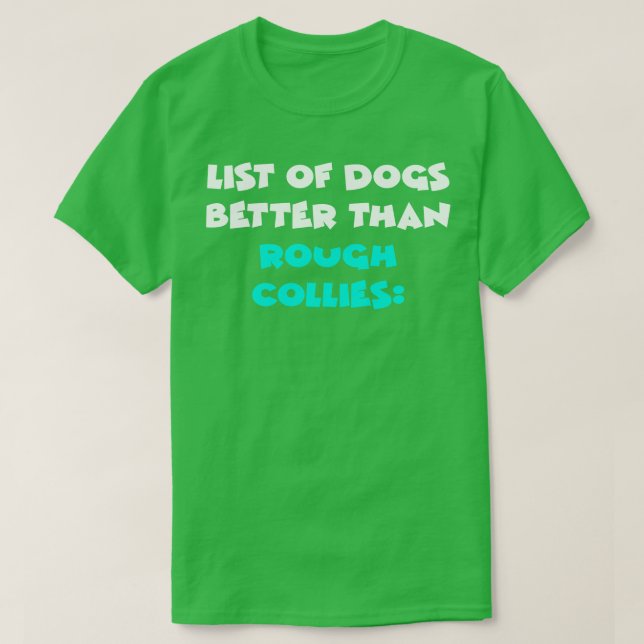 Camiseta Rough Collie 1 (Diseño del anverso)