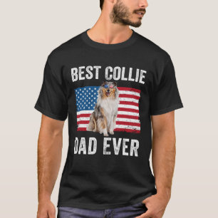 Camiseta Rough Collie Dad American Flag Collie Dog Dueño