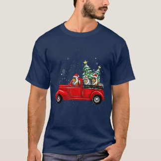 Camiseta Rough Collie Dog Driving Xmas Truck Christmas Tree