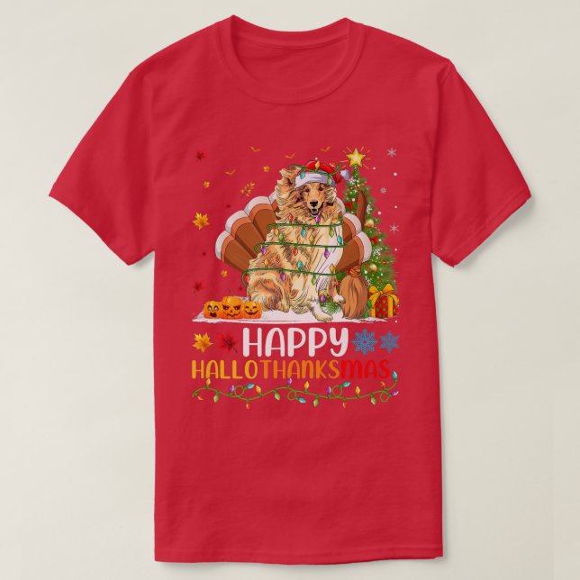Camiseta Rough Collie Dog Lover Funny Rough Collie HelloTha (Diseño del anverso)