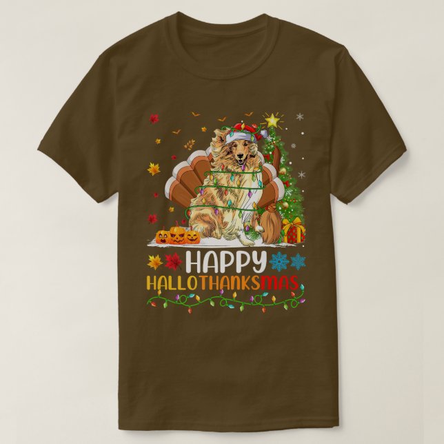 Camiseta Rough Collie Dog Lover Funny Rough Collie HelloTha (Diseño del anverso)