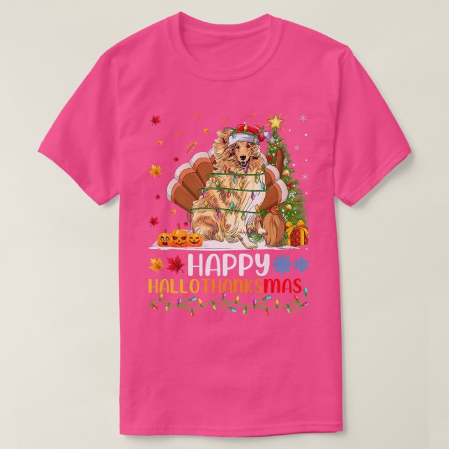 Camiseta Rough Collie Dog Lover Funny Rough Collie HelloTha (Diseño del anverso)