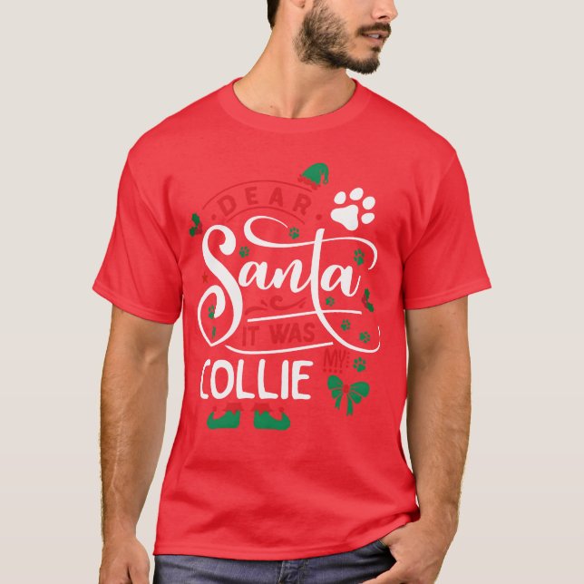 Camiseta Rough Collie Dog Navidades Perro engendrar amigos  (Anverso)