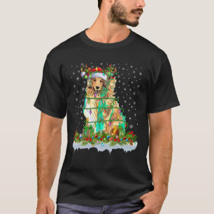 Camiseta Rough Collie Dog Xmas Ilumina Santa Rough Collie C
