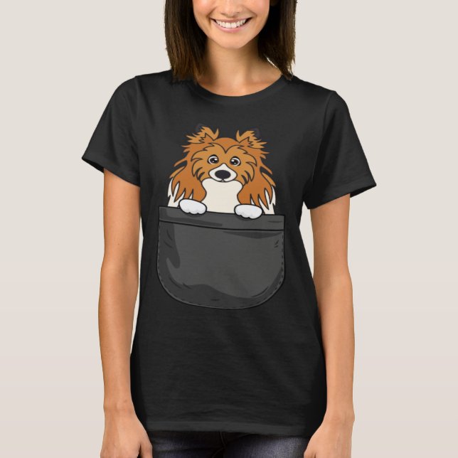 Camiseta Rough Collie Mom Dad Dog in Bag (Anverso)