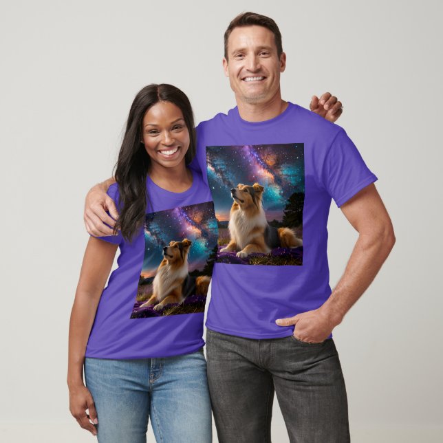 Camiseta Rough Collie Under Stars (Unisexo)