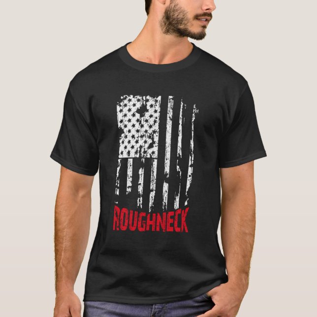 Camiseta Roughneck American Flag Oilfield (Anverso)