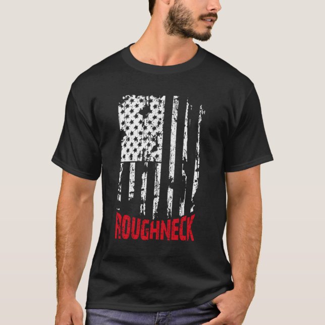 Camiseta Roughneck American Flag Oilfield (Anverso)