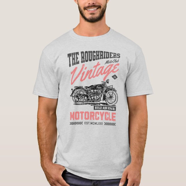Camiseta Roughriders Motorcycle Club T-Shirt (Anverso)