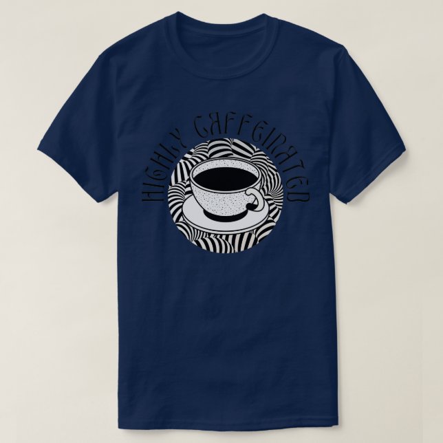 Camiseta Round Buzz altamente cafeinado (Diseño del anverso)
