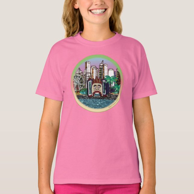 Camiseta | Round Luna Park - Mauve Sky (Anverso)