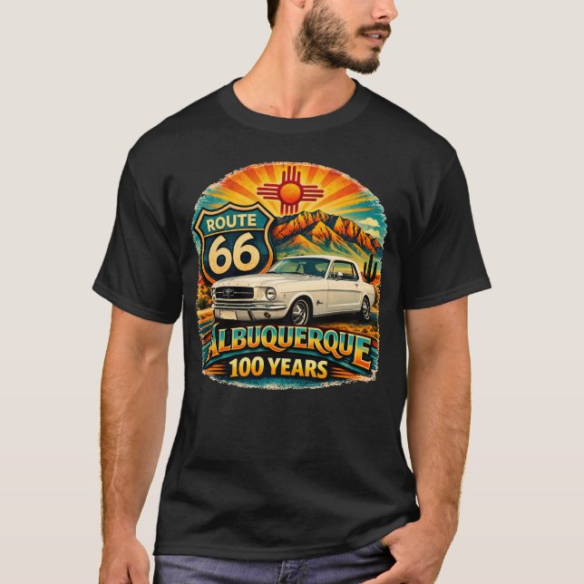 Camiseta Route 66 Centennial Mustang (Anverso)