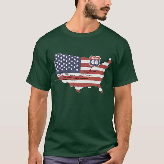 Camiseta Route 66 Map T-Shirt (Anverso)