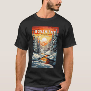Camiseta Rovaniemi Finlandia Viaje de arte