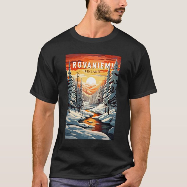 Camiseta Rovaniemi Finlandia Viaje de arte (Anverso)