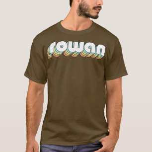 Camiseta Rowan Retro Rainbow Typography Style