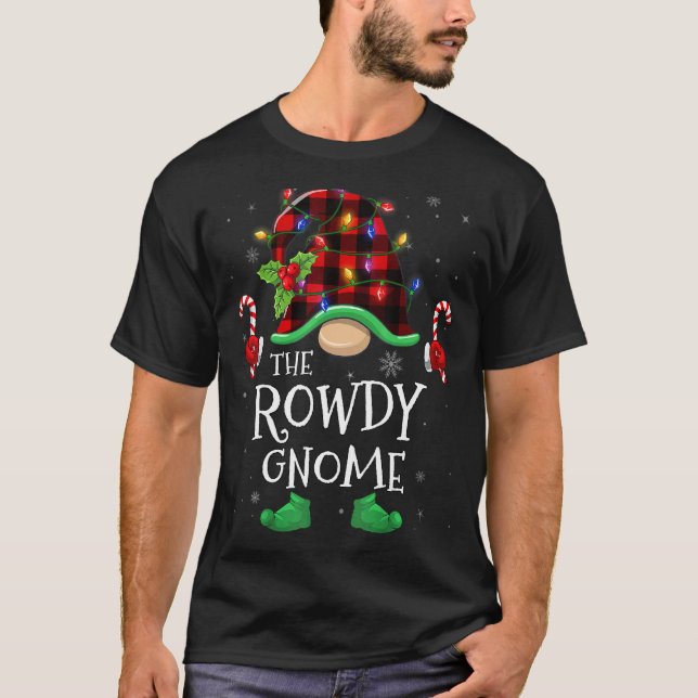 Camiseta Rowdy Gnome Buffalo Plaid Matching Family Christma (Anverso)