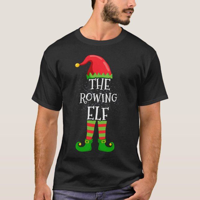 Camiseta Rowing Elf Family Mating Navidades Group Funny (Anverso)