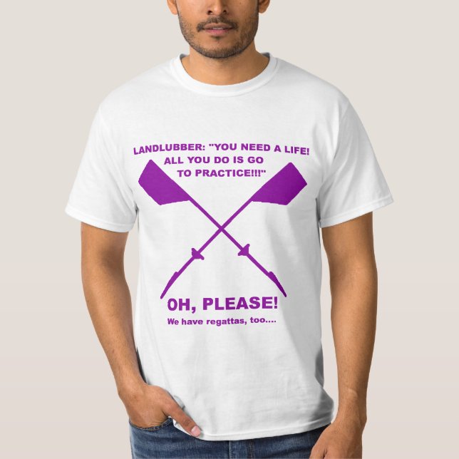 Camiseta Rowing Meme (púrpura) (Anverso)