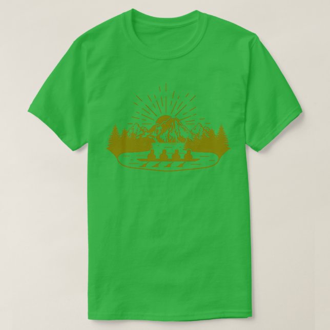 Camiseta Rowing On The Lake In The Mountains (Diseño del anverso)