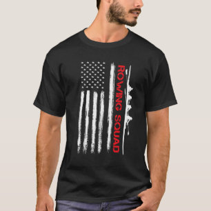 Camiseta Rowing Squad USA Bandera Estadounidense Corredor d