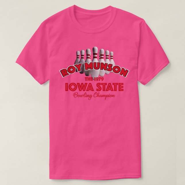 Camiseta Roy Munson Iowa Campeón del Bowling Estatal (Diseño del anverso)