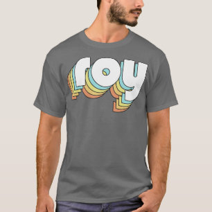 Camiseta Roy Retro Estilo de Tipografía Arcoiris Faded