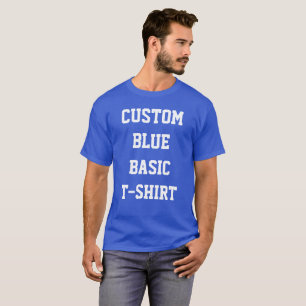 CAMISETA ROYAL AZUL BÁSICA DE LOS HOMBRES personal